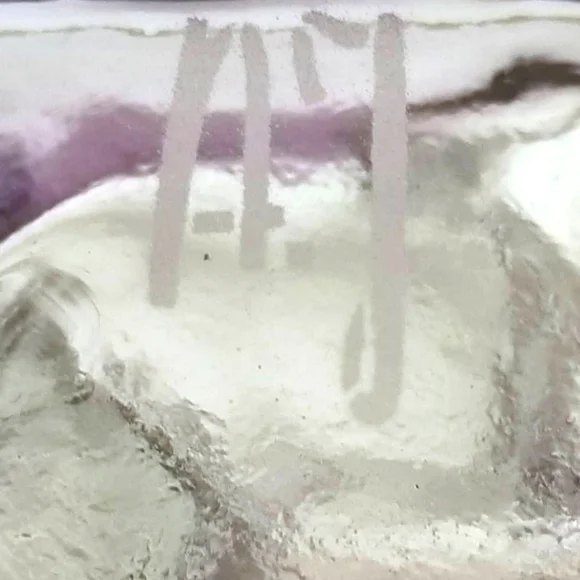 RARE signed Adam Jablonski Orignal. Amethyst colored crystal vase. - Picture 5 of 8